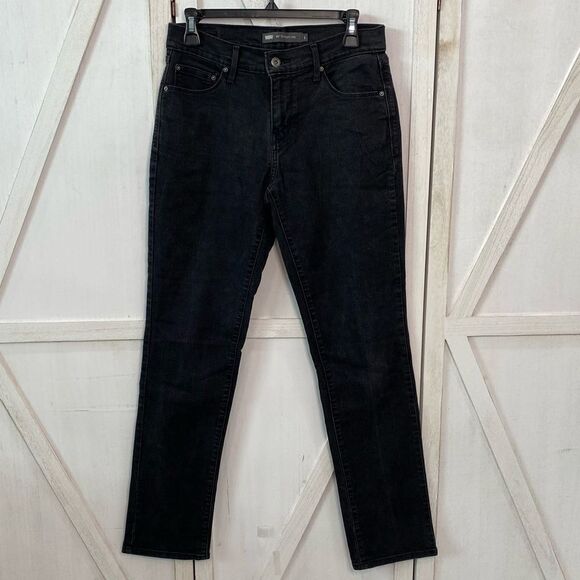 Levi's Men's 505 Strait Leg Black Wash Size 4M W 27 L 32 - Picture 1 of 8